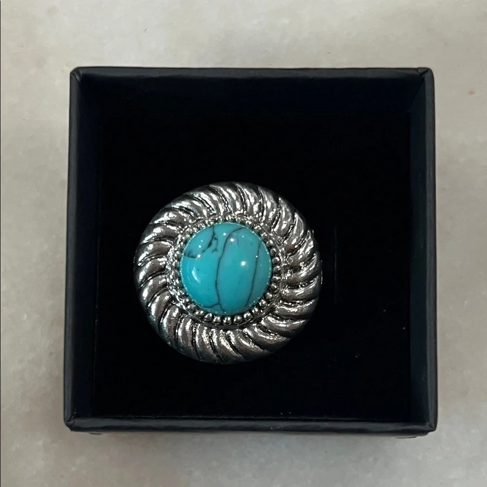 Silver and Turquoise Statement Ring